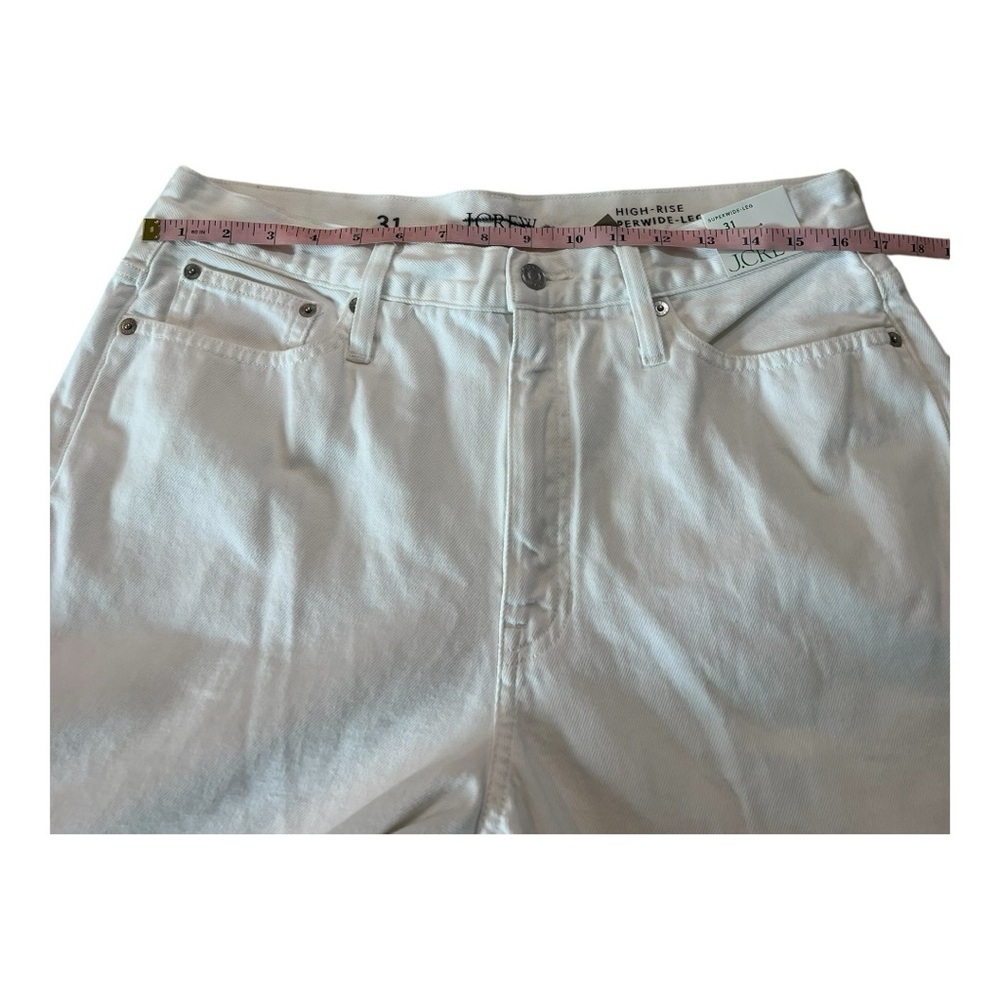 J.Crew High-rise Super Wide-leg Jeans in White Womens Size 31 and 32 NEW BX951 - Picture 5 of 15